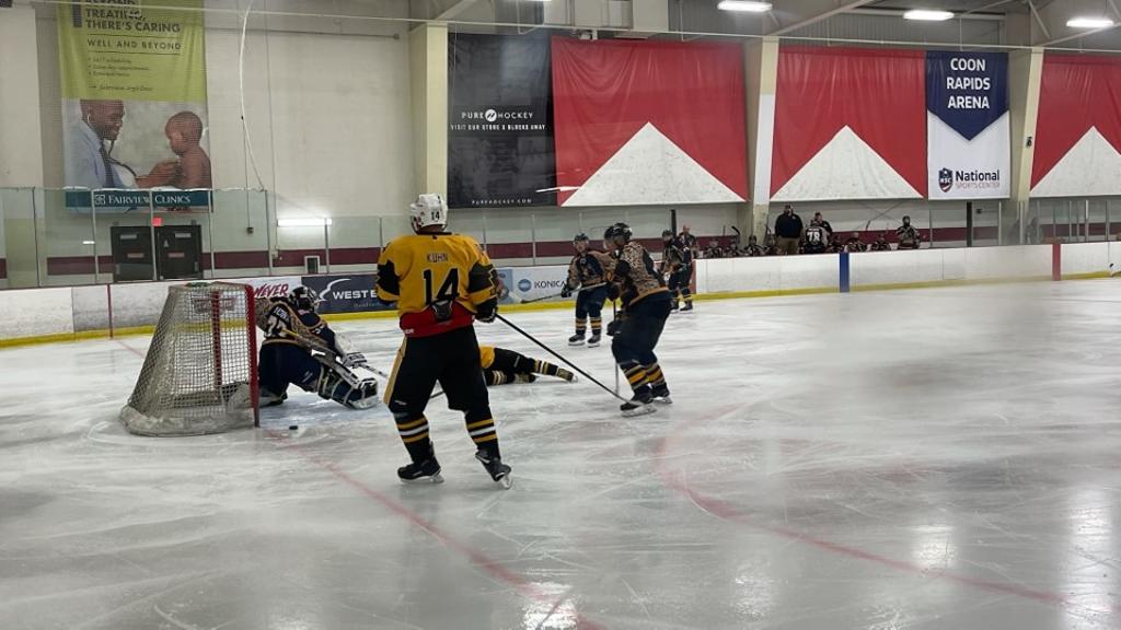 Challenge Alaska Warrior Hockey team lineup on the ice